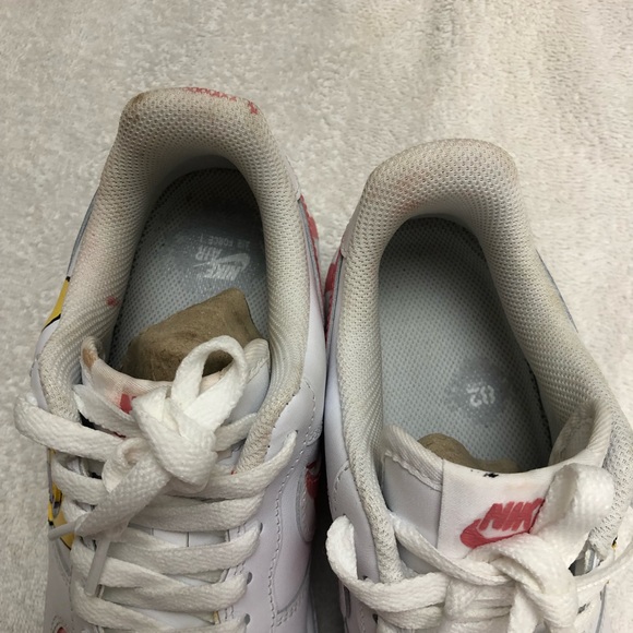 Customized Nike Air Force 1's white and pink women Size 8 Never used - Picture 11 of 15